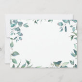 ウオータカラーユーカリプスグリーンブライダルシャワー 招待状 (裏面)