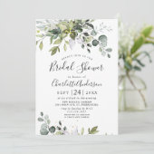 ウオータカラーユーカリプスグリーンブライダルシャワー 招待状 (スタンド正面)