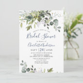 ウオータカラーユーカリプスグリーンブライダルシャワー 招待状 (スタンド正面)