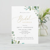 ウオータカラーユーカリプスグリーンブライダルシャワー 招待状 (スタンド正面)