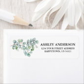 ウオータカラーユーカリプスグリーン差出人住所 ラベル (インサイチュ)