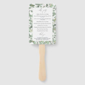 ウオータカラーユーカリプスグリーン結婚式 プログラム ハンドファン (裏面)