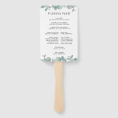 ウオータカラーユーカリプスグリーン結婚式 プログラム ハンドファン (裏面)