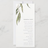 ウオータカラーユーカリプタスボタニカル結婚式 プログラム (裏面)