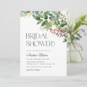 ウオータカラーユーカリ植物学ブライダルシャワー 招待状 (スタンド正面)