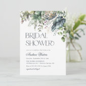 ウオータカラーユーカリ植物学ブライダルシャワー 招待状 (スタンド正面)