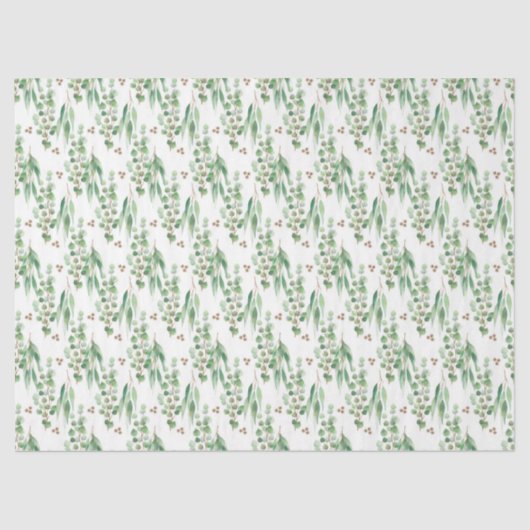 ウオータカラーユーカリ系デザイン2 薄葉紙 (正面)