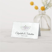 ウオータカラーユーカリ&ラベ書ンダーイン結婚ズ プレイスカード (裏面)