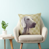 ウオータカラーワイマラー犬顔 クッション (椅子)