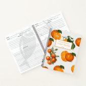 ウオータカラーヴィンテージオレンジシトラスレシピ ノートブック (内部)