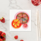 ウオータカラー夏ミカン スタンダードカクテルナプキン (インサイチュ)