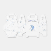 ウオータカラー海イルカのベビーシャワー フェイバーボックス (折り畳みなし)