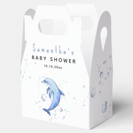ウオータカラー海イルカのベビーシャワー フェイバーボックス (オープン)