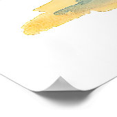 ウオータカラー漫画ドッグ雪だるま付き冬 ポスター (角)