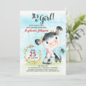 ウオータカラー牛ベビーシャワーファーム招待状 招待状 (スタンド正面)