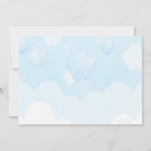 ウオータカラー牛ベビーシャワー招待状 招待状 (裏面)