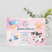 ウオータカラー牛ベビーシャワー招待状 招待状 (スタンド正面)