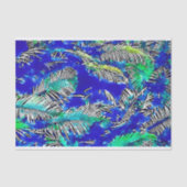 ウオータカラー芸術的エキゾチック熱帯パ葉ーム 薄葉紙 (正面)