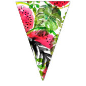 ウオータカラー葉パームスイカ結婚のデコ バンティングフラッグ (第2の旗)