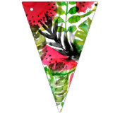 ウオータカラー葉パームスイカ結婚のデコ バンティングフラッグ (第1の旗)