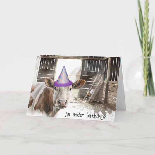 ウオータカラー誕生日カウインバーン カード (正面)