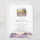 ウオータスカニーラベンダーブライダルシャワー招待状 招待状 (正面)
