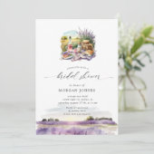 ウオータスカニーラベンダーブライダルシャワー招待状 招待状 (スタンド正面)