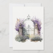 ウオータスカニーラベンダーブライダルシャワー招待状 招待状 (裏面)