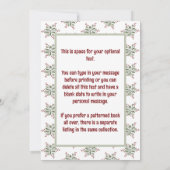 ウオーターカラーアルパカフリースナビダッド シーズンカード (裏面)