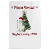 ウオーターカラーアルパカフリースナビダッド ミディアムペーパーバッグ (裏面)