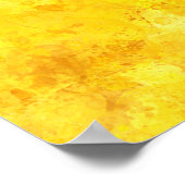 ウオーターカラーアートウクライナ国旗 ポスター (角)