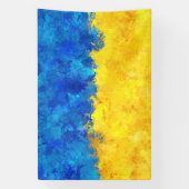 ウオーターカラーアートウクライナ国旗 横断幕 (縦)