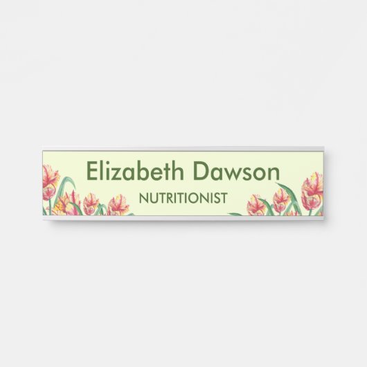 ウオーターカラーイエローオウムイラストレーション事務所 サインプレート (正面)