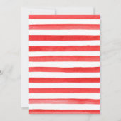 ウオーターカラーイチゴと花ブライダルシャワー 招待状 (裏面)