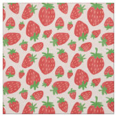 ウオーターカラーイチゴ生地 ファブリック (見本)