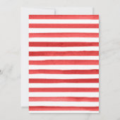 ウオーターカラーウッドランドアニマルズピクニック誕生日 招待状 (裏面)