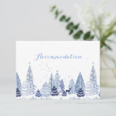 ウオーターカラーウッドランドウィンターウェディングアコモデーション エンクロージャーカード (スタンド正面)