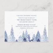 ウオーターカラーウッドランドウィンターウェディングアコモデーション エンクロージャーカード (裏面)