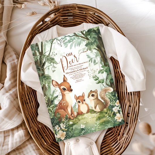 ウオーターカラーウッドランドオーディアー エンクロージャーカード