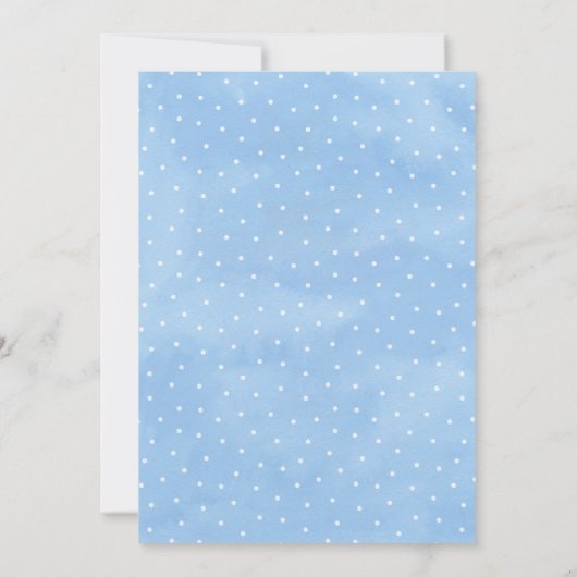 ウオーターカラーウッドランドキツネボーイベビーシャワー招待状 招待状 (裏面)