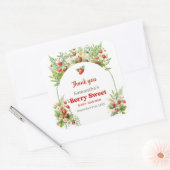 ウオーターカラーウッドランドストロベリーベリースウィート スクエアシール (封筒)