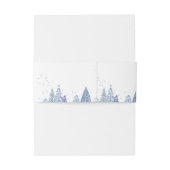 ウオーターカラーウッドランドスノーフレーク冬の結婚式 招待状ベリーバンド (裏面例)