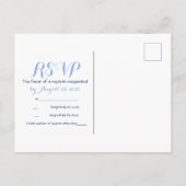 ウオーターカラーウッドランドスノーフレーク冬 インビテーションポストカード (裏面)