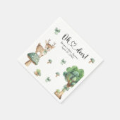 ウオーターカラーウッドランドディアベビーシャワー スタンダードカクテルナプキン (角)