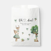 ウオーターカラーウッドランドディアベビーシャワー フェイバーバッグ (正面)