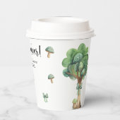 ウオーターカラーウッドランドディアベビーシャワー 紙コップ (裏面)