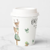 ウオーターカラーウッドランドディアベビーシャワー 紙コップ (正面)