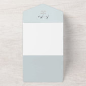 ウオーターカラーウッドランドディアモノグラム結婚ズ オールインワン招待状 (外側)