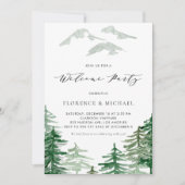 ウオーターカラーウッドランドフォレストウェルカムパーティー 招待状 (正面)