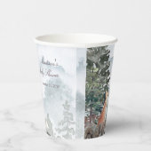 ウオーターカラーウッドランドフォレストキツネベビーシャワー 紙コップ (右)